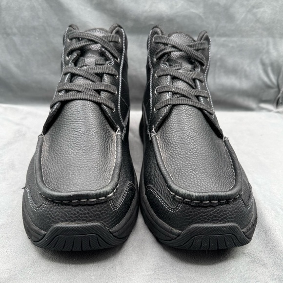 Orthofeet Ranger Men’s Black Leather Boots Casual Comfort Lace-Up Size 11 X-Wide - Picture 9 of 14